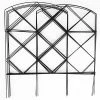 Vigoro 18 in. Lattice Black Folding Metal Garden Fence -Vigoro Platers Store black metal vigoro garden fencing 51464 64 1000