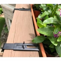 Vigoro Adjustable Window Planter Box Single Metal Bracket -Vigoro Platers Store black metal vigoro plant hangers 51472 76 1000