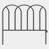 Vigoro 16 in. Round Metal Gothic Garden Fence -Vigoro Platers Store black powder coated metal vigoro garden fencing 51384 64 1000