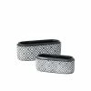 SULLIVANS Black Cement Oval Planters (Set of 2) 1 SULLIVANS Black Cement Oval Planters (Set of 2) -Vigoro Platers Store black sullivans plant pots cmt1173 64 1000