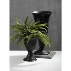 SULLIVANS Metal Black Urns (Set of 2) -Vigoro Platers Store black sullivans urn planters met1687 4f 1000