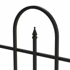 Vigoro Westbrook 36 in. x 48 in. Black Steel Fence Panel (4-Pack) -Vigoro Platers Store black vigoro garden fencing 860329 4pk 1d 1000