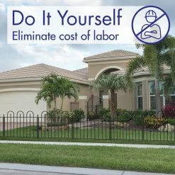 Vigoro Westbrook 36 in. x 48 in. Black Steel Fence Panel (4-Pack) -Vigoro Platers Store black vigoro garden fencing 860329 4pk 44 1000