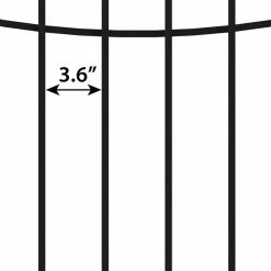 Vigoro Beaumont 40.4 in. H x 49.6 in. W Black Steel 3-Rail Fence Panel -Vigoro Platers Store black vigoro garden fencing 860336 a0 1000