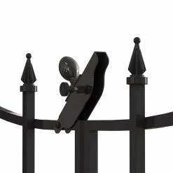 Vigoro Beaumont No Dig 40.4 in. H x 53.7 in. W Black Steel Decorative Fence Gate -Vigoro Platers Store black vigoro garden fencing 860343 4f 1000