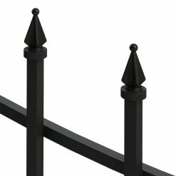 Vigoro Beaumont No Dig 40.4 in. H x 53.7 in. W Black Steel Decorative Fence Gate -Vigoro Platers Store black vigoro garden fencing 860343 a0 1000