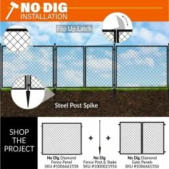 Vigoro Beaumont 53.3 in. x 3 in. x 3 in. Black Steel Fence Post and Stake -Vigoro Platers Store black vigoro garden fencing 860367 44 1000