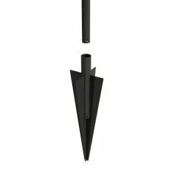 Vigoro Beaumont 53.3 in. x 3 in. x 3 in. Black Steel Fence Post and Stake (5-Pack) -Vigoro Platers Store black vigoro garden fencing 860367 5pk a0 1000