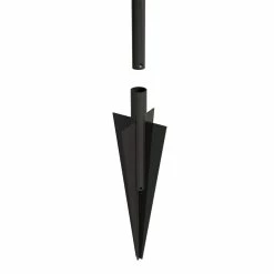 Vigoro Beaumont 53.3 in. x 3 in. x 3 in. Black Steel Fence Post and Stake -Vigoro Platers Store black vigoro garden fencing 860367 a0 1000