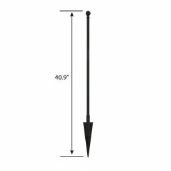 Vigoro Empire/Westbrook 41 in. x 2.3 in. x 2.3 in. Black Steel Fence Post -Vigoro Platers Store black vigoro garden fencing 860398 40 1000