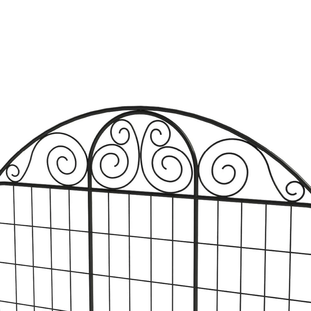 Vigoro Rockdale 43.8 in. Black Steel Fence Panel (3-Pack) 7 Vigoro Rockdale 43.8 in. Black Steel Fence Panel (3-Pack) - Image 5