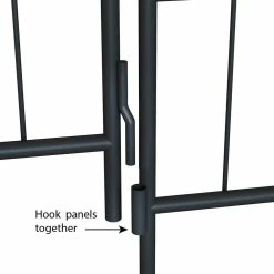Vigoro Rockdale 43.8 in. Black Steel Fence Panel (3-Pack) 18 Vigoro Rockdale 43.8 in. Black Steel Fence Panel (3-Pack) -Vigoro Platers Store black vigoro garden fencing 860404 66 1000