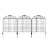 Vigoro Rockdale 43.8 in. Black Steel Fence Panel (6-Pack) -Vigoro Platers Store black vigoro garden fencing 860404 6pk 64 1000
