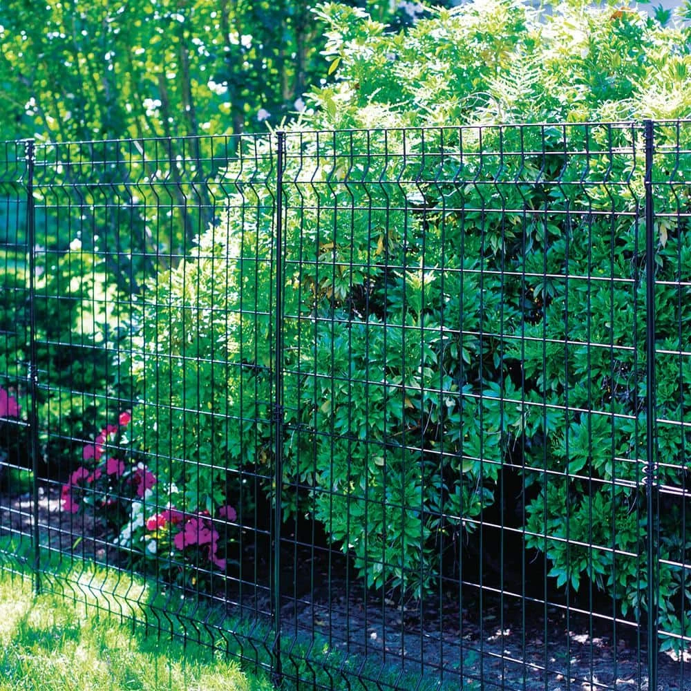 Vigoro 44 in. H x 36 in. W Steel Multi-Purpose No Dig Black Fence Panel (6-Pack) 8 Vigoro 44 in. H x 36 in. W Steel Multi-Purpose No Dig Black Fence Panel (6-Pack) - Image 6