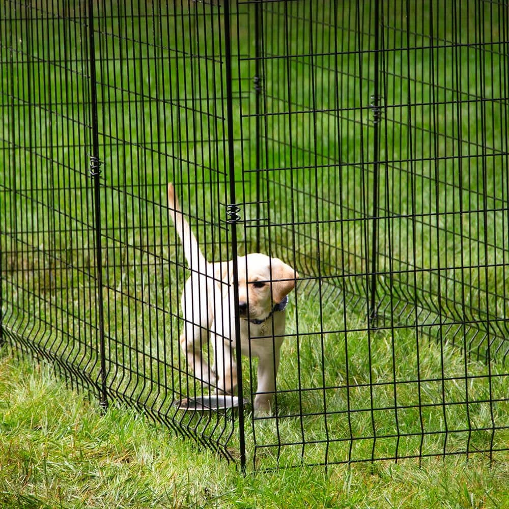 Vigoro 44 in. H x 36 in. W Steel Multi-Purpose No Dig Black Fence Panel 10 Vigoro 44 in. H x 36 in. W Steel Multi-Purpose No Dig Black Fence Panel - Image 8