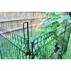 Vigoro 49 in. H Steel No Dig Multi-Purpose Black Latch -Vigoro Platers Store black vigoro garden fencing 860435 1f 1000