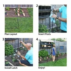 Vigoro 49 in. H Steel No Dig Multi-Purpose Black Latch -Vigoro Platers Store black vigoro garden fencing 860435 c3 1000