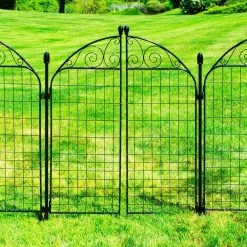 Vigoro Rockdale 41.9 in. Black Steel Fence Gate -Vigoro Platers Store black vigoro garden fencing 860442 4f 1000