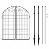 Vigoro Rockdale 41.9 in. Black Steel Fence Gate 1 Vigoro Rockdale 41.9 in. Black Steel Fence Gate -Vigoro Platers Store black vigoro garden fencing 860442 64 1000
