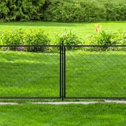 Vigoro 37.3 in. H x 51 in. W Steel Diamond Mesh Garden Fence Panel -Vigoro Platers Store black vigoro garden fencing 860640 44 1000