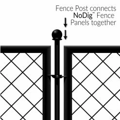 Vigoro 37.3 in. H x 51 in. W Steel Diamond Mesh Garden Fence Panel -Vigoro Platers Store black vigoro garden fencing 860640 c3 1000