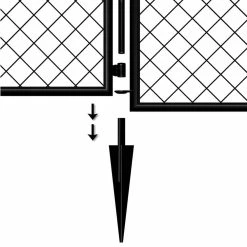 Vigoro 37.3 in. H x 50.2 in. W Steel Diamond Mesh Garden Fence Gate -Vigoro Platers Store black vigoro garden fencing 860657 4f 1000