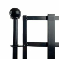 Vigoro 37.2 in. H x 42.87 in. W Steel 3-Rail Garden Fence Panel -Vigoro Platers Store black vigoro garden fencing 860701 c3 1000