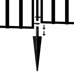 Vigoro 37.2 in. H x 55.7 in. W Steel 3-Rail Garden Fence Gate -Vigoro Platers Store black vigoro garden fencing 860718 4f 1000