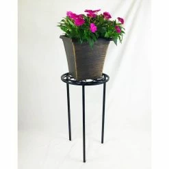Vigoro 12 in. x 21 in. Black Metal Indoor Round Plant Stand -Vigoro Platers Store black vigoro plant stands 51160 1f 1000
