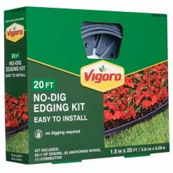 Vigoro 20 ft. No-Dig Landscape Plastic Edging Kit 18 Vigoro 20 ft. No-Dig Landscape Plastic Edging Kit -Vigoro Platers Store black vigoro plastic edging 3001 20hd 6 c3 1000