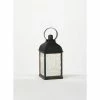 SULLIVANS 10.5 in. Black Speckled Lantern with LED Pillar Candle -Vigoro Platers Store blacks sullivans outdoor lanterns sea44237ln 64 1000