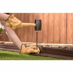 Vigoro 4 ft. Brown No-Dig Rubber Landscape Edging (6-Pack) -Vigoro Platers Store brown vigoro rubber edging dcbfe4bn6 44 1000