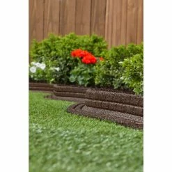 Vigoro 4 ft. Brown No-Dig Rubber Landscape Edging (6-Pack) -Vigoro Platers Store brown vigoro rubber edging dcbfe4bn6 4f 1000