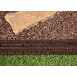 Vigoro 4 ft. Brown No-Dig Rubber Landscape Edging (6-Pack) -Vigoro Platers Store brown vigoro rubber edging dcbfe4bn6 c3 1000