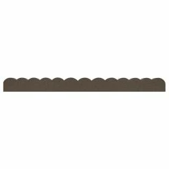 Vigoro 47 in. x 2 in. x 4 in. Brown Scalloped Rubber Garden Edging -Vigoro Platers Store brown vigoro rubber edging mt5001678 40 1000