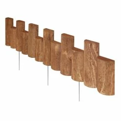 Vigoro 3 ft. Wooden Half-Log Edging 9 Vigoro 3 ft. Wooden Half-Log Edging -Vigoro Platers Store brown vigoro wood edging rc 33b 1f 1000