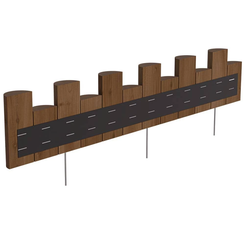 Vigoro 3 ft. Wooden Half-Log Edging 4 Vigoro 3 ft. Wooden Half-Log Edging - Image 2