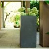 KANTE 20 in. H Square Charcoal Lightweight Concrete/Fiberglass Indoor Outdoor Elegant Tall Planter -Vigoro Platers Store charcoal kante plant pots osf0002a c60121 64 1000