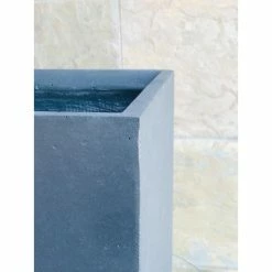 KANTE 23 in. L Rectangular Charcoal Concrete/Fiberglass Indoor Outdoor Elegant Planter 15 KANTE 23 in. L Rectangular Charcoal Concrete/Fiberglass Indoor Outdoor Elegant Planter -Vigoro Platers Store charcoal kante plant pots osf0104a c60121 44 1000