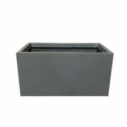 KANTE 23 in. L Rectangular Charcoal Concrete/Fiberglass Indoor Outdoor Elegant Planter 12 KANTE 23 in. L Rectangular Charcoal Concrete/Fiberglass Indoor Outdoor Elegant Planter -Vigoro Platers Store charcoal kante plant pots osf0104a c60121 c3 1000