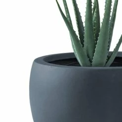 KANTE 8 in. H Charcoal Concrete and Fiberglass Round Bowl Planter, Outdoor Indoor Large Planters Pots with Drainage -Vigoro Platers Store charcoal kante plant pots rc0049a c60121 44 1000