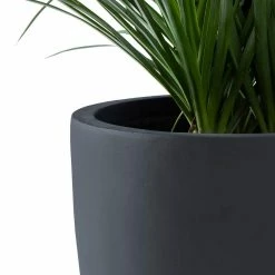 KANTE 9 in. H Charcoal Concrete and Fiberglass Round Bowl Planter, Outdoor Indoor Large Planters Pots with Drainage -Vigoro Platers Store charcoal kante plant pots rc0050a c60121 c3 1000