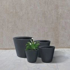 KANTE 20.9", 17.7", 15" & 12.6"H Cylindrical Charcoal Finish Lightweight Concrete Modern Planters Set of 4, Outdoor Indoor 16 KANTE 20.9", 17.7", 15" & 12.6"H Cylindrical Charcoal Finish Lightweight Concrete Modern Planters Set of 4, Outdoor Indoor -Vigoro Platers Store charcoal kante plant pots rc0154bcde c60121 1f 1000