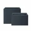 KANTE 23.6" and 19.4"L Rectangular Charcoal Finish Lightweight Concrete Long Planter w/ Drainage Hole Set of 2 Outdoor/Indoor -Vigoro Platers Store charcoal kante plant pots rf0146sa c60121 64 1000