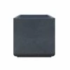 KANTE 11.81 x 11.81 in. Square Charcoal Lightweight Concrete and Weather Resistant Fiberglass Planter w/Drainage Hole -Vigoro Platers Store charcoal kante plant pots rf0221b c60121 64 1000