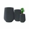 KANTE 26.5 in., 20 in. & 13.1 in. H Round Charcoal Concrete Tall Planters (Set of 3), Outdoor Indoor Large with Drainage Holes -Vigoro Platers Store charcoal kante plant pots rf2015023abc c60121 64 1000