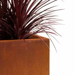 KANTE 16in.H Square Faux Weathering Steel Finish Lightweight Concrete Durable Elegant Planter w/Drainage Hole, Home and Garden -Vigoro Platers Store faux weathering steel kante plant pots rf0001c c91942 44 1000