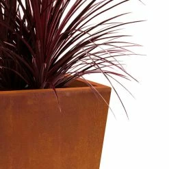 KANTE 24.4 in. H Rectangle Faux Weathering Steel Lightweight Concrete Tapered Tall Planter with Drainage Hole, Outdoor/Indoor -Vigoro Platers Store faux weathering steel kante plant pots rf0004c c91942 44 1000