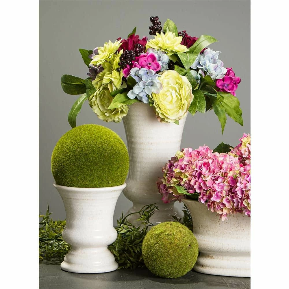 SULLIVANS Ivory Low Oval Ceramic Planter 5 SULLIVANS Ivory Low Oval Ceramic Planter - Image 3