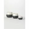 SULLIVANS Black And White Ceramic Pot - Set of 3 -Vigoro Platers Store glaze sullivans plant pots cm2971 64 1000